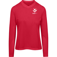 HASfit Performance Layer - Dri-Fit Ladies' Heather V-Neck Long Sleeve Shirt