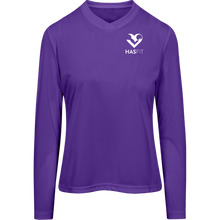 HASfit Performance Layer - Dri-Fit Ladies' Heather V-Neck Long Sleeve Shirt