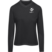 HASfit Performance Layer - Dri-Fit Ladies' Heather V-Neck Long Sleeve Shirt