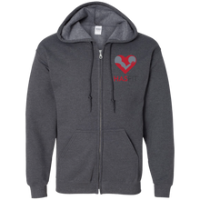 HASfit All Day - Embroidered Zip Up Hooded Sweatshirt